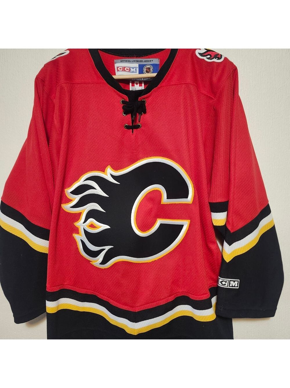 CCM Red Calgary Flames Hockey Jersey